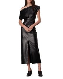 rag bone Eleanor Faux Leather Midi Dress Bloomingdales at Bloomingdales