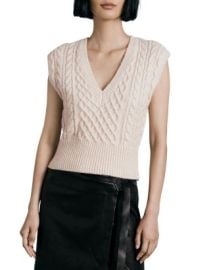 rag bone Elizabeth Cable Knit Sweater Vest Bloomingdales at Bloomingdales