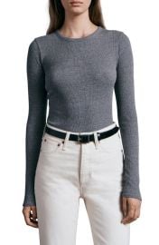 rag bone Essential Ribbed Long Sleeve Top at Nordstrom