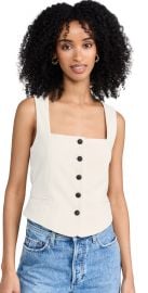 rag bone Mariana Italian Twill Vest Ivory 16 at Shopbop