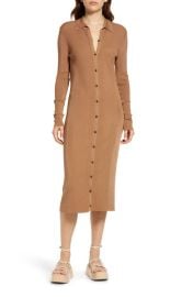 rag bone Pacey Long Sleeve Button-Up Sweater Dress at Nordstrom