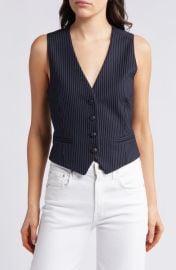 rag bone Priya Stripe Ponte Knit Vest at Nordstrom