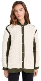 rag bone Winnie Mixed Media Jacket Natural XS at Shopbop