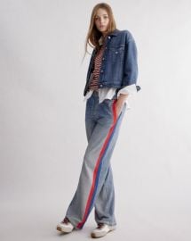 rb Miramar Sport Stripe Track Pant - Coney Blue Red Stripe rag amp bone at Rag & Bone