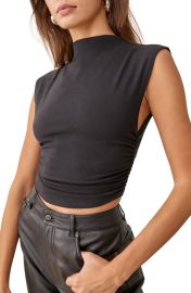 reformation Lindy Ruched Crop Top at Nordstrom