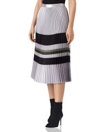 reiss Sophia Metallic Pleated Midi Skirt at Bloomingdales