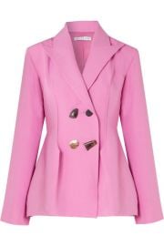 rejina pyo Nicole double-breasted woven blazer at Net A Porter