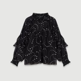 retro star blouse at Maje