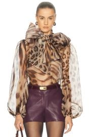 retrofete Peregrine Blouse in Melting Animal Print FWRD at FWRD