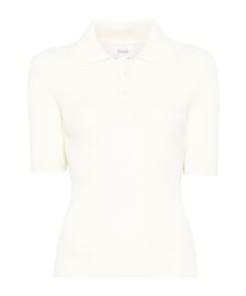 ribbed-knit polo top at Senser