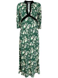 rixo Petra puff-sleeve long dress at Farfetch