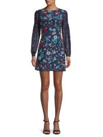 saloni Isla Floral Silk Mini Dress at Saks Off 5th