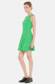 sandro  Reptile  Woven A-Line Dress at Nordstrom