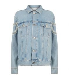 sandro Bead Embellished Denim Jacket at Harrods