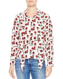 sandro Bessie Silk Sash Top at Bloomingdales