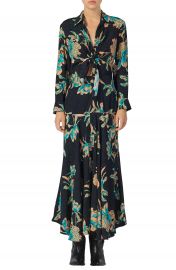 sandro Blaire Floral Print Long Sleeve Dress   Nordstrom at Nordstrom