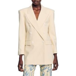 sandro Double-Breasted Tweed Blazer at Nordstrom