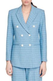 sandro Double-Breasted Tweed Blazer at Nordstrom