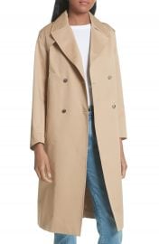 sandro Emastic Laced Back Trench Coat   Nordstrom at Nordstrom