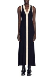 sandro Gabriella Rib Sleeveless Button Front Maxi Sweater Dress at Nordstrom