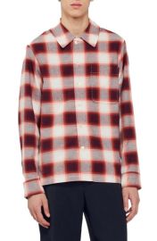 sandro Grunge Check Button-Up Shirt at Nordstrom