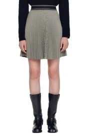 sandro Hockney Check Pleated Skirt at Nordstrom