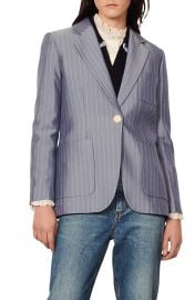 sandro Huguita Blazer in Sky Blue at Nordstrom  at Nordstrom