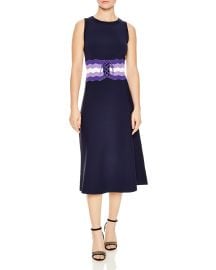 sandro Kimiko Corset-Detail Midi Dress at Bloomingdales