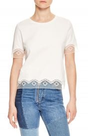 sandro Lace Trim Tee   Nordstrom at Nordstrom