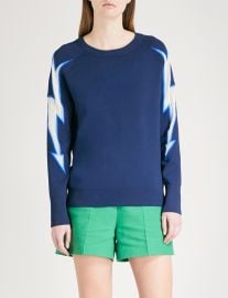 sandro Lightning-motif knitted sweater at Selfridges