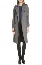 sandro Long Plaid Coat   Nordstrom at Nordstrom