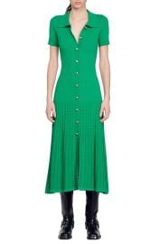 sandro Lorel Short Sleeve Maxi Shirtdress at Nordstrom