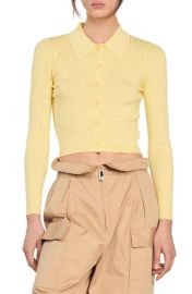 sandro Olympe Rib Crop Sweater at Nordstrom