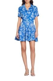 sandro Pernille Tiered Linen Blend Shirtdress at Nordstrom