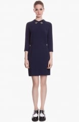 sandro Rodo Embellished Stretch Blouson Dress at Nordstrom