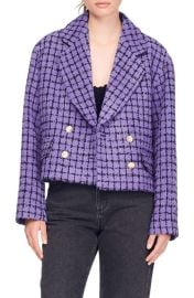 sandro Simona Check Jacket at Nordstrom