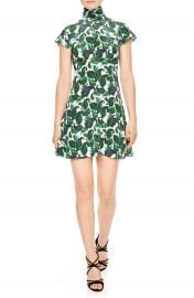 sandro Tie Back Print Silk Dress at Nordstrom