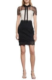 sandro Tie Neck Lace Sheath Dress at Nordstrom