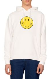 sandro x SmileyPatch Hoodie in White Size Medium at Nordstrom