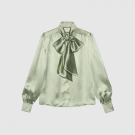 satin blouse at Gucci