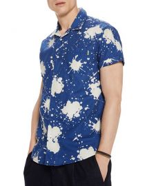 scotch soda Paint Splatter-Print Regular Fit Short-Sleeve Shirt at Bloomingdales