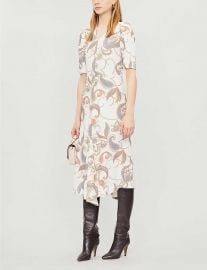 see by chloe V-neck printed crepe midi dress at Selfridges