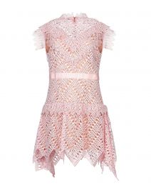 self portrait Abstract Triangle Lace Dress at Yoox