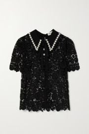 self portrait lace top at Net A Porter