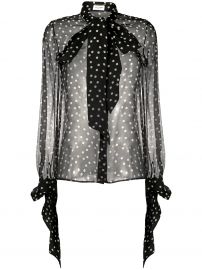 semi-sheer polka-dot blouse at Farfetch