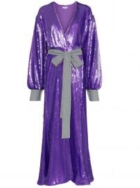 sequin embellished maxi robe dress at Farfetch