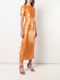 sequined tie-fastening dress at Farfetch