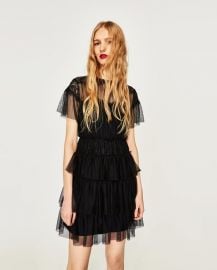 short tulle dress at Zara