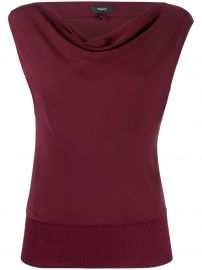 sleeveless boat neck top at Farfetch