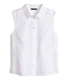 sleeveless linen blouse at H&M